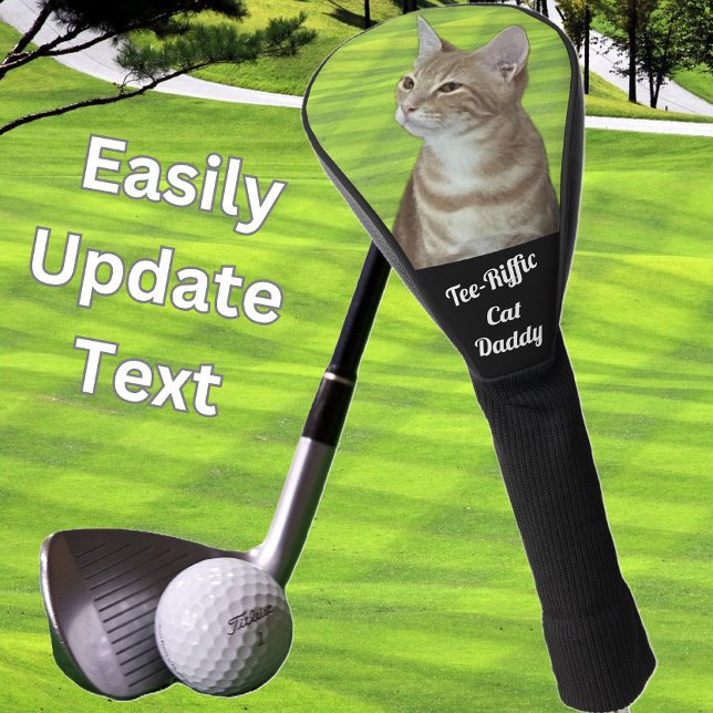 Taz Ginger Tabby Cat Personalisiert Golf Headcover (cat daddy golf club cover)