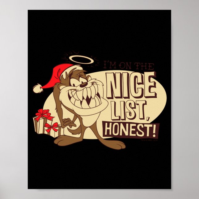Taz Im On The Nice List  Poster (Vorne)