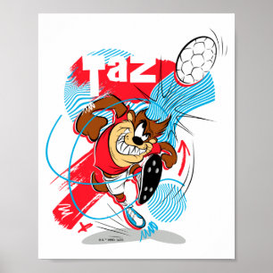 Taz Köpfe gegen Fußball T-Shirt Poster