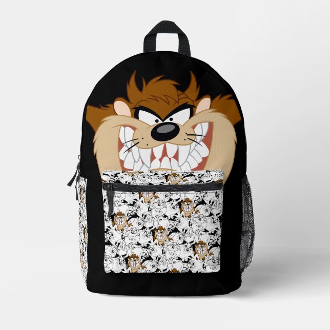TAZ™ Line Art Pop Muster Bedruckter Rucksack (Vorderseite)