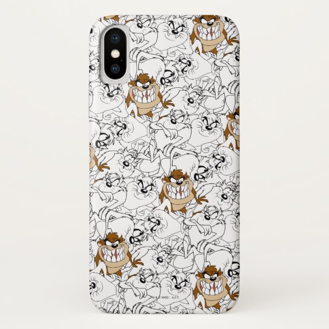 TAZ™ Line Art Pop Muster Case-Mate iPhone Hülle (Rückseite)