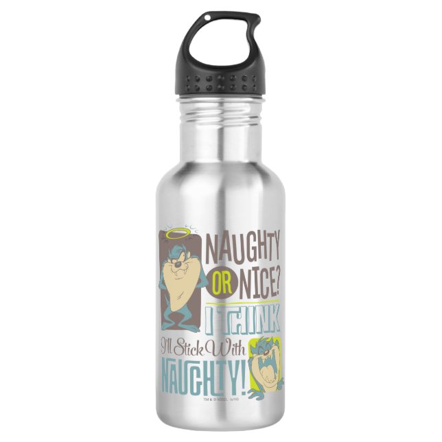 TAZ™- Naughty oder Nice? Edelstahlflasche (Vorderseite)