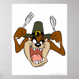 TAZ™ Pilgrim-Erntedank in Farbe Poster