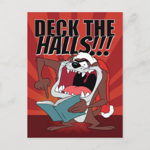 TAZ™ Singing Christmas Carols Feiertagspostkarte