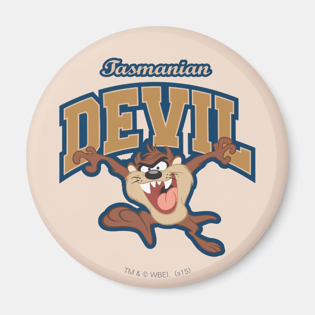 TAZ™ Tasmanian Devil Patch Magnet (Vorne)