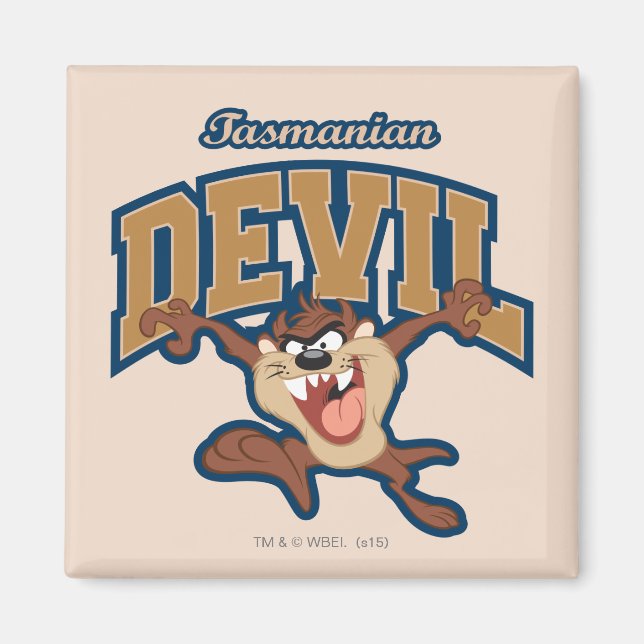 TAZ™ Tasmanian Devil Patch Magnet (Vorne)