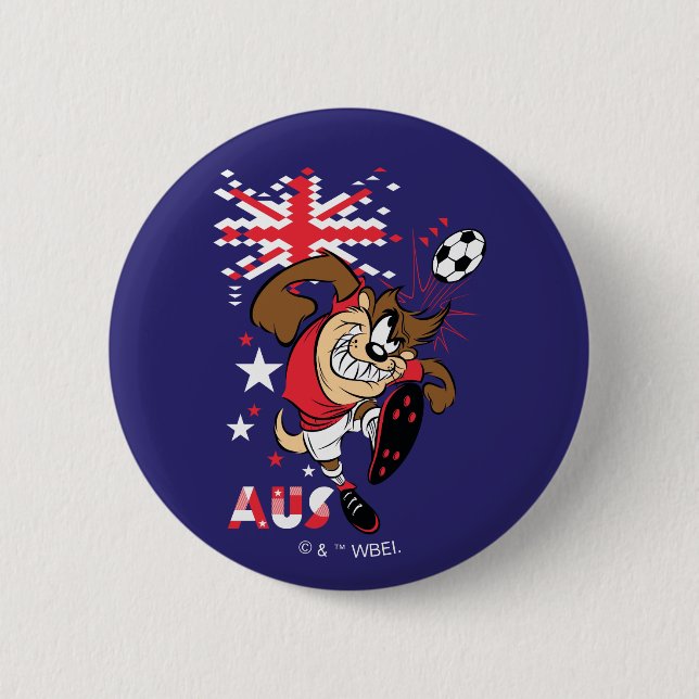 TAZ™ Team Australia Fußball-Grafik Button (Vorderseite)