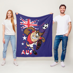 TAZ™ Team Australia Fußball Grafik Fleecedecke