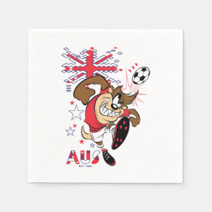 TAZ™ Team Australia Fußball-Grafik Serviette