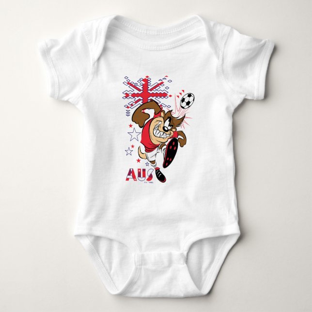 TAZ™ Team Australia Soccer Graphic Baby Strampler (Vorderseite)