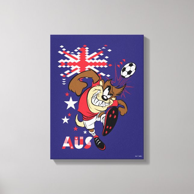 TAZ™ Team Australia Soccer Graphic Leinwanddruck (Vorderseite)
