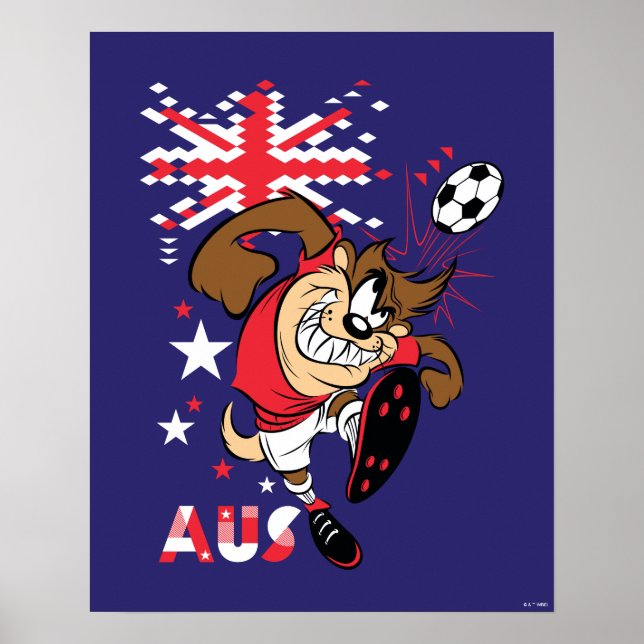 TAZ™ Team Australia Soccer Graphic Poster (Vorne)