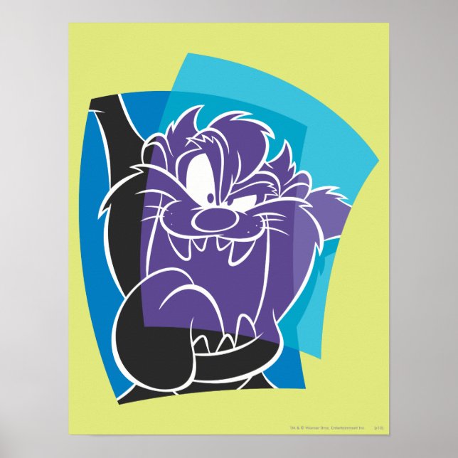 TAZ™ Tongue Out stylisiert Poster (Vorne)