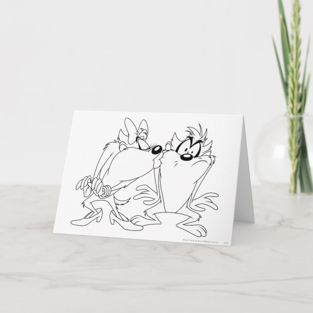 TAZ™ und Mädchen Karte (Vorderseite)