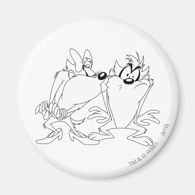 TAZ™ und Mädchen Magnet (Vorne)