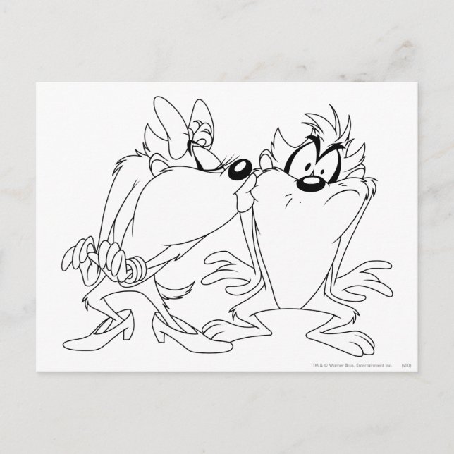 TAZ™ und She-Devil Postkarte (Vorderseite)