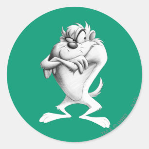 TAZ™ Zeichnend Runder Aufkleber