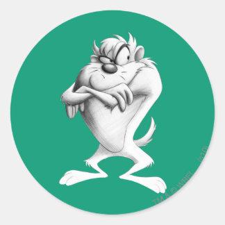 TAZ™ Zeichnend Runder Aufkleber