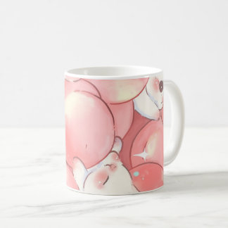 Taza Adorable de Diseño de conejitos fondo rosa Kaffeetasse