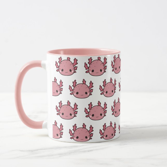 Taza ajolote rosa kawaii tasse (Links)