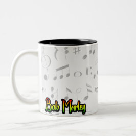 taza Bob Marley Estilo Caricatura | Rasta Regg Zweifarbige Tasse