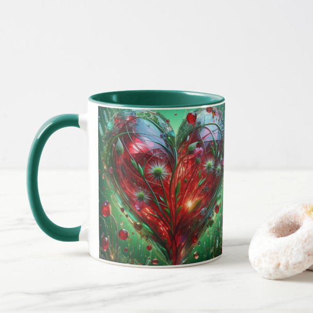 Taza Clásica Corazón Colección con Mucho Amor ❤️  Tasse (Mit Donut)