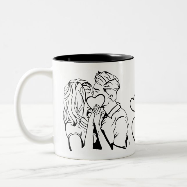 Taza combo,15 oz,cafe zweifarbige tasse (Links)