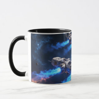 Taza con nave entrando en agujer interdimensional tasse
