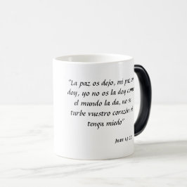 Taza con texto bíblico verwandlungstasse
