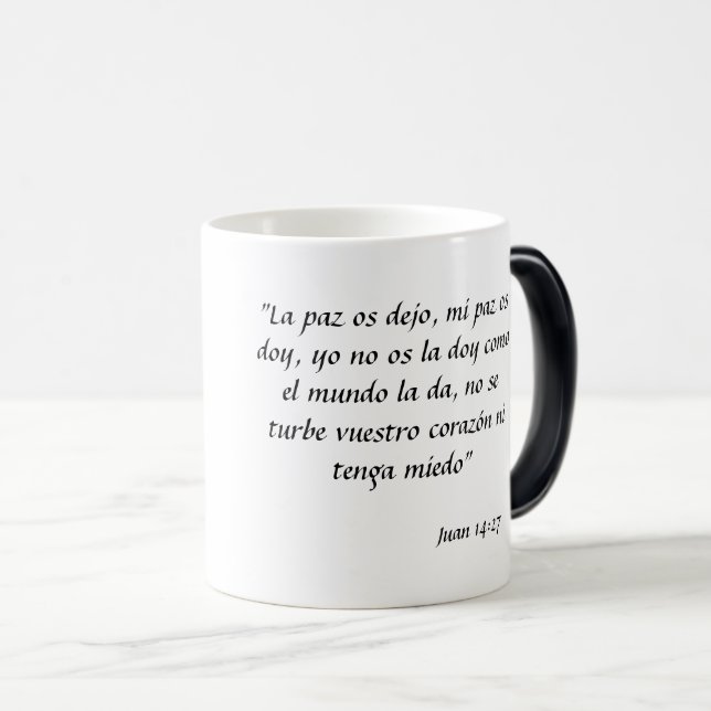 Taza con texto bíblico verwandlungstasse (VorderseiteRechts)