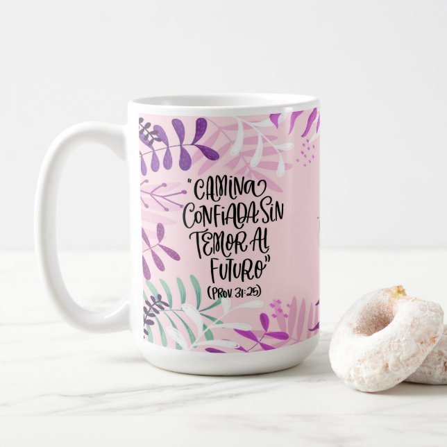 Taza de café frase en español proverbios 31 kaffeetasse (Mit Donut)