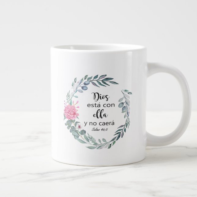 Taza De Café Gigante castellano, biblia, verso bib Jumbo-Tasse (Rechts)