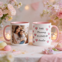 Taza de café Mother's Day personalizable.