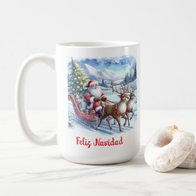 Taza de Café Santa Claus Kaffeetasse (Mit Donut)