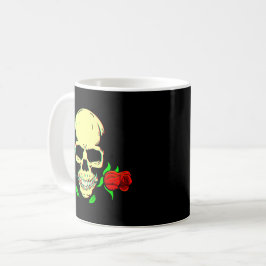 Taza De Café Skull N Roses 3D Kaffeetasse