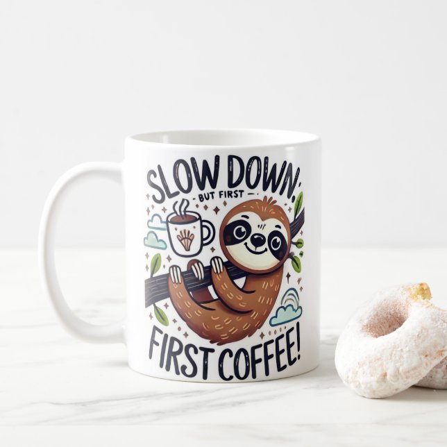 Taza de café - Taza divertida animales Kaffeetasse (Mit Donut)