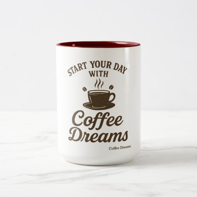 taza de café vintage  zweifarbige tasse (Mittel)