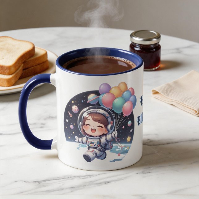 Taza de Cumpleaños Astronauta con Globos Tasse (Von Creator hochgeladen)