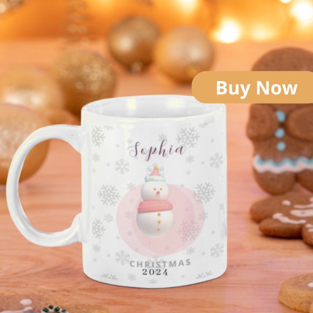 Taza de muñeco de nieve navideño personalizada zweifarbige tasse (Von Creator hochgeladen)