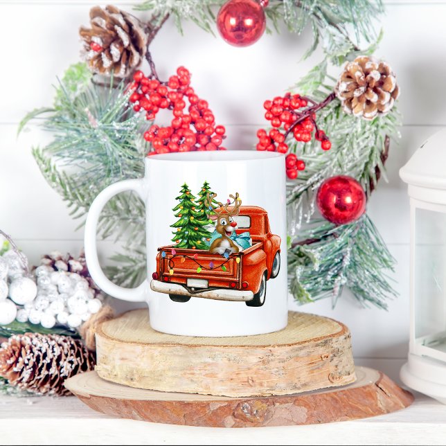 "Taza de navidad de reno de santa" Kaffeetasse (Von Creator hochgeladen)