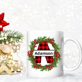 "Taza de navidad personalizada con letra A" Kaffeetasse