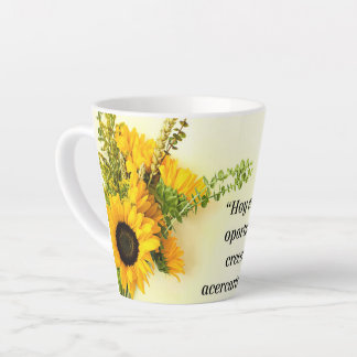 Taza de porcelana diseño de girasol y frace  milchtasse