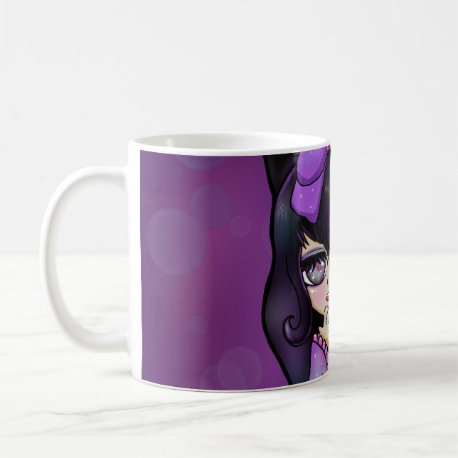 Taza diseño Kuromi fanart rostro Kaffeetasse (Links)