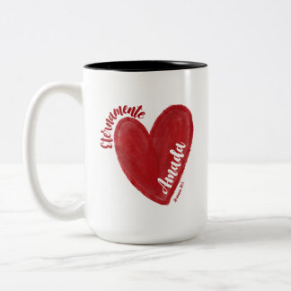 taza Eres Amada  Zweifarbige Tasse