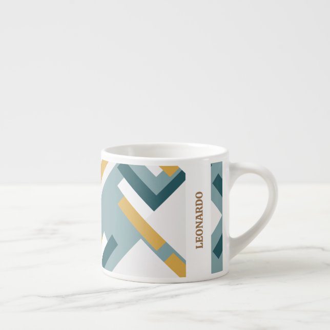 Taza Espresso diseño geométrico personalizado Espressotasse (Rechts)