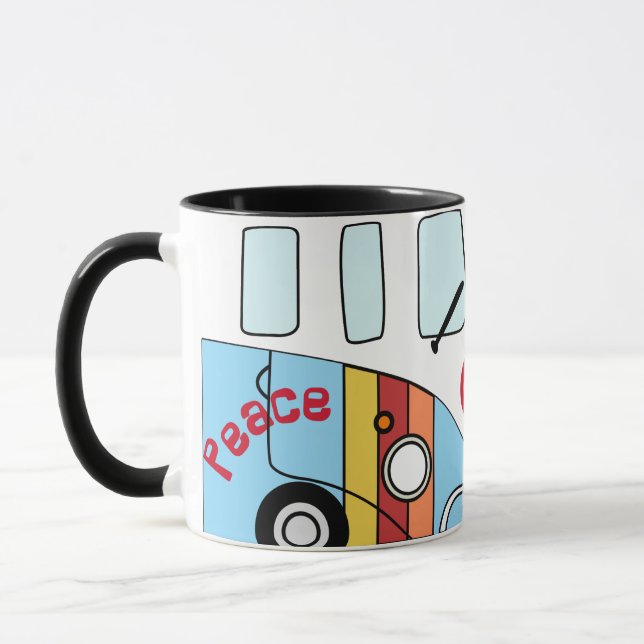 Taza Kombi Arcoíris Peace – Diseño Hippie Psicodél Tasse (Links)