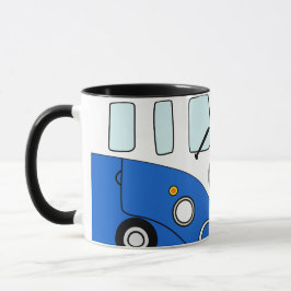 Taza Kombi Azul Vintage – Diseño Retro para Viajer Tasse