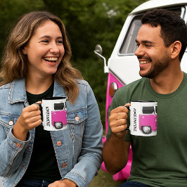 Taza Kombi Rosa Retro – Diseño Vintage Femenino pa Tasse