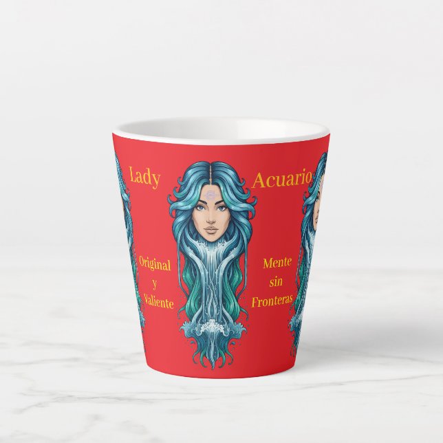 Taza Lady Acuario – Tu signo en cada sorbo Milchtasse (Vorderseite)