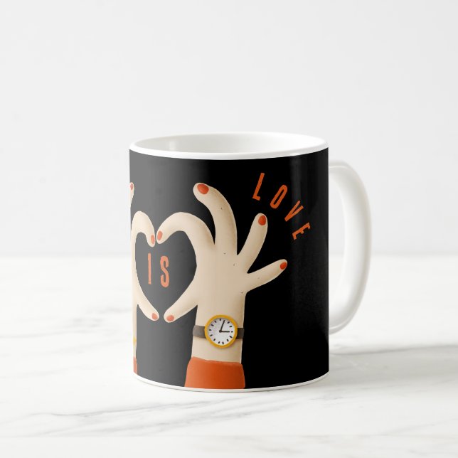 Taza Love is Love Kaffeetasse (VorderseiteRechts)